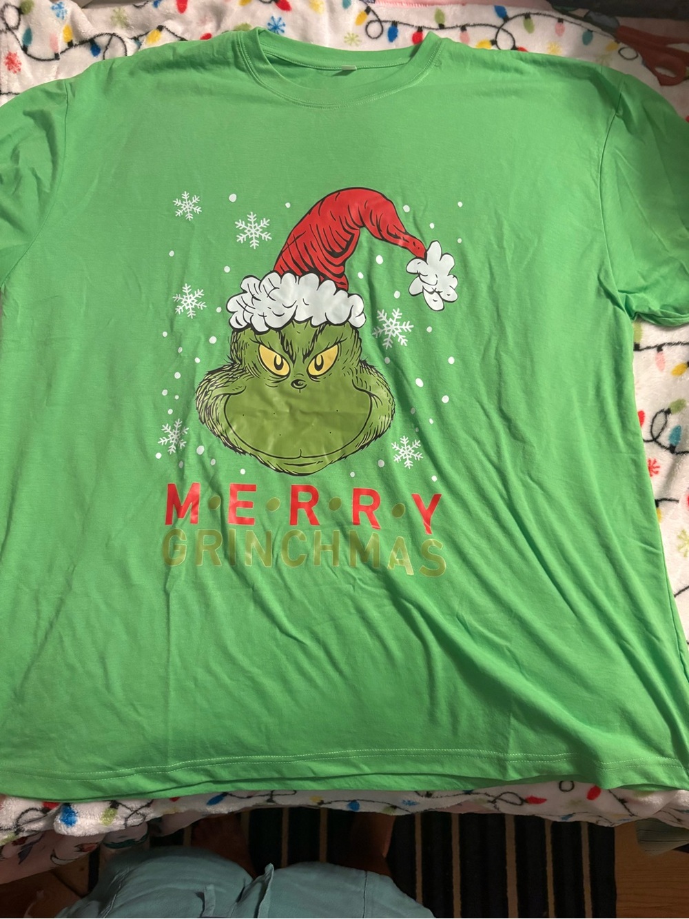 Unbranded Merry Grinchmas Green Holiday T-Shirt 3x